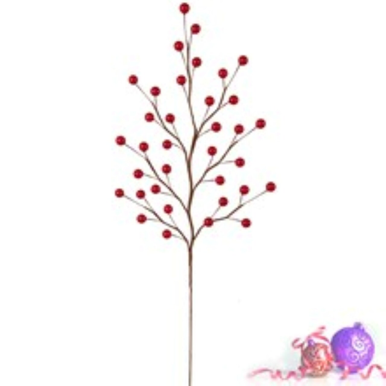 Set of 96 Red Holly Berry Christmas Stems, 17-Inch Decorative Picks for Wreaths, Garlands, and Holiday Centerpieces - 2024 Christmas Collection, Floral Home by Artificial Flowers